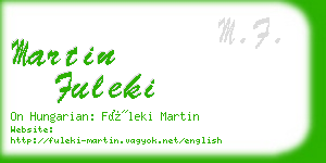 martin fuleki business card